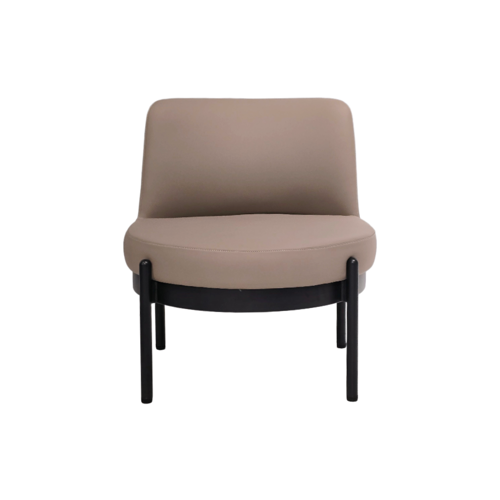 BUTACA MOD. URBAN (390) - TAPIZADA EN PVC KHAKI OSCURO-MEDIDAS: 30"X29"X31"