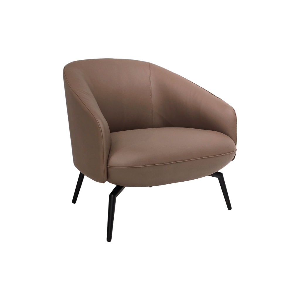 BUTACA MOD. ARIA (639)- TAPIZADO EN PU MARRON OSCURO(YH-84) - MEDIDAS: 30"X32"X29"  