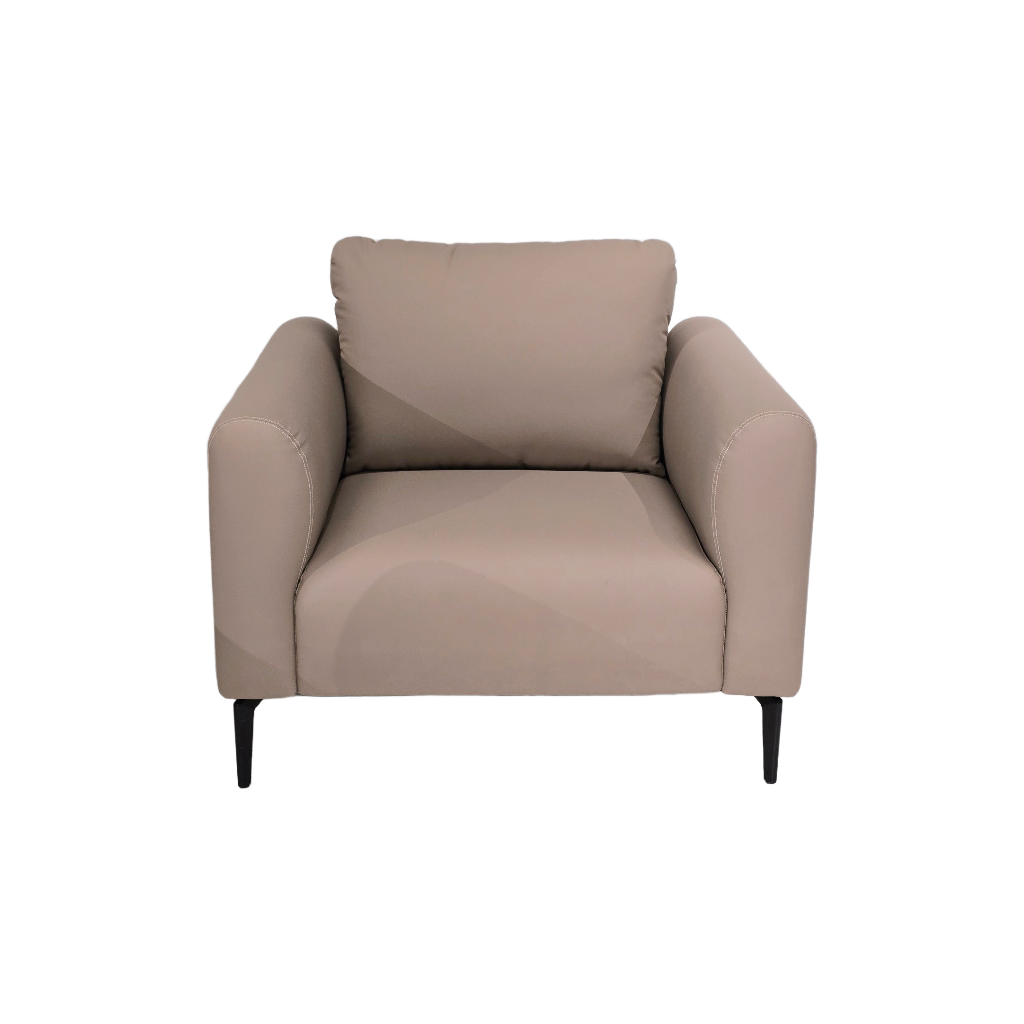 BUTACA MOD. URBAN CLASICO (724) - TAPIZADA EN PU KHAKI OSCURO (YH-97)-MEDIDAS: 34"X38"X31" 