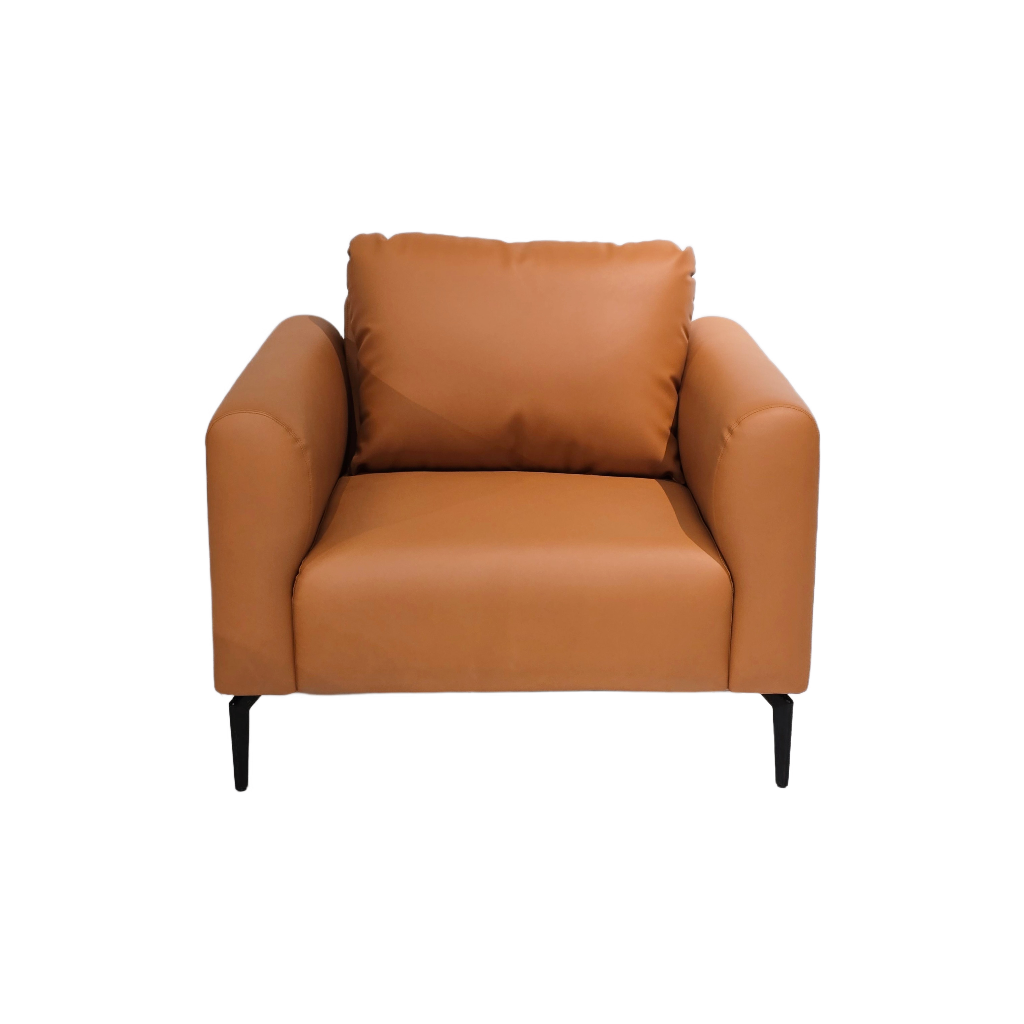 BUTACA MOD. URBAN CLASICO (724) - TAPIZADA EN PU CAMEL (YH-86) -MEDIDAS: 34"X38"X31" 