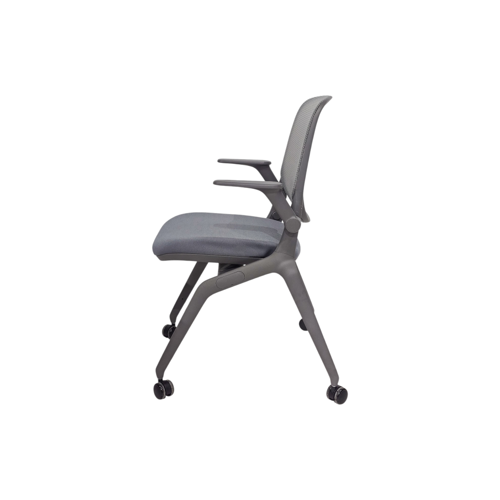 SILLA MULTIUSO CAP(D20) -ESTRUCTURA GRIS- MESH GRIS - TELA GRIS