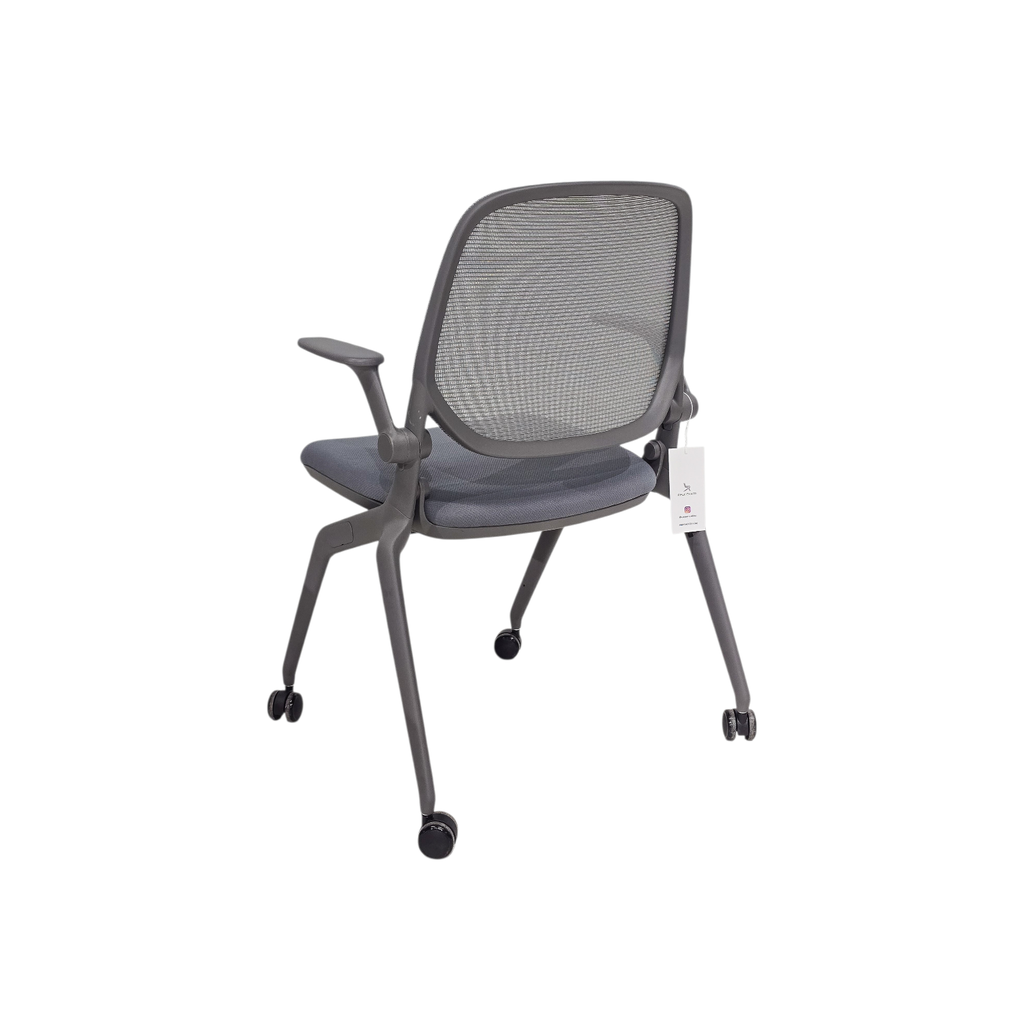 SILLA MULTIUSO CAP(D20) -ESTRUCTURA GRIS- MESH GRIS - TELA GRIS