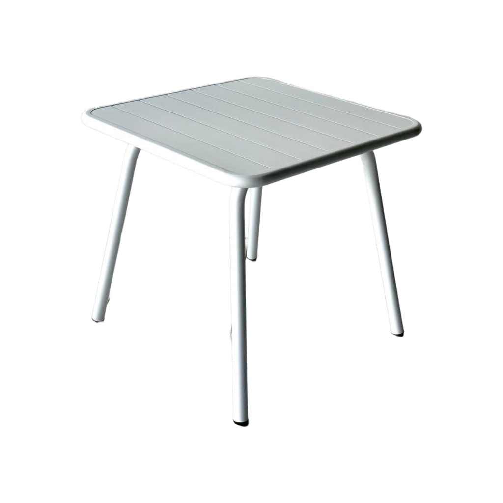MESA PORTO 80 * 80 CM- MESA DE ALUMINIO- COLOR BLANCA