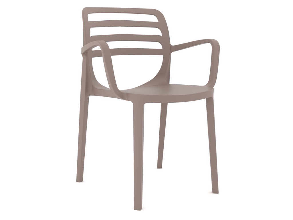 SILLA MOD.LAURA XL - POLIPROPILENO - COLOR CAPPUCINO