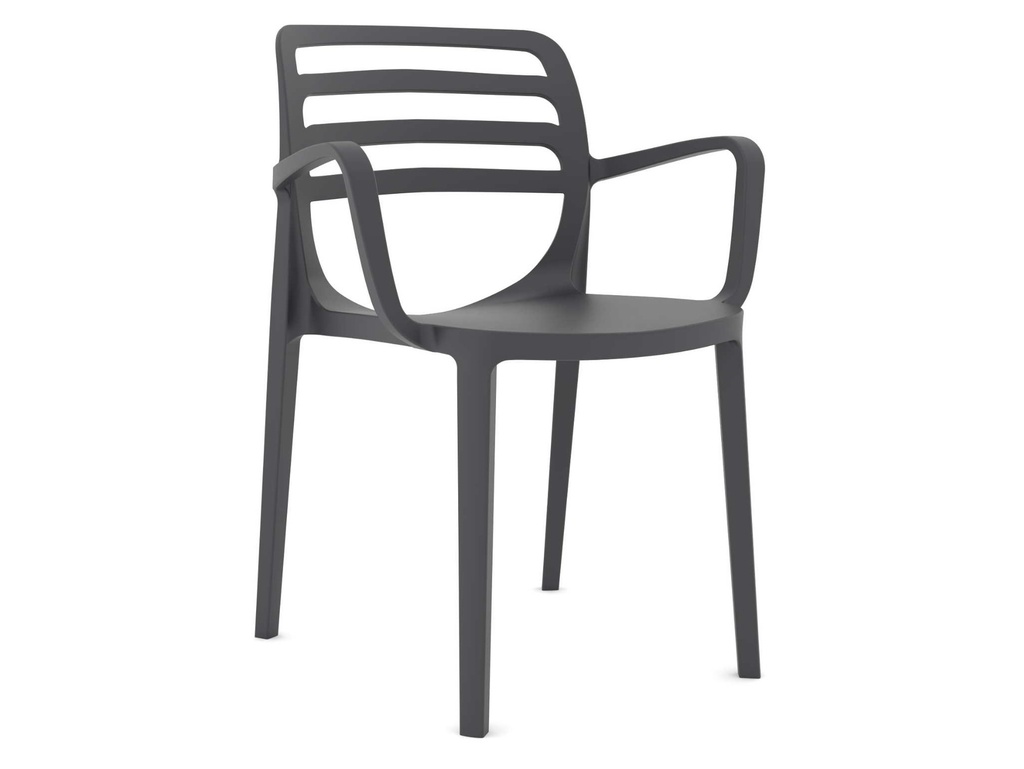 1-045865 SILLON MOD.LAURA XL - POLIPROPILENO - COLOR ANTRACITO 