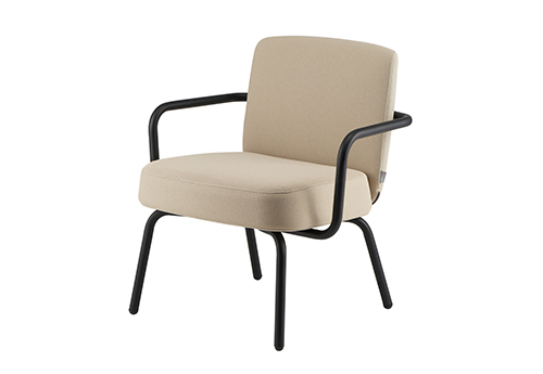 BUTACA VISITA COVE - TAPIZADO BEIGE -ESTRUCTURA NEGRA    