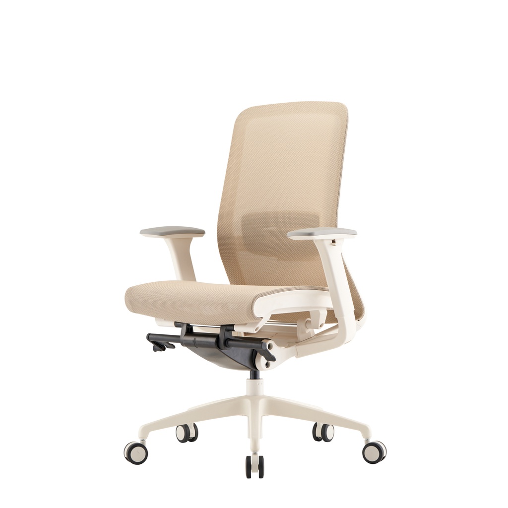 SILLON SEMI EJECUTIVO LAVO-M (MESH)  BLANCO BEIGE