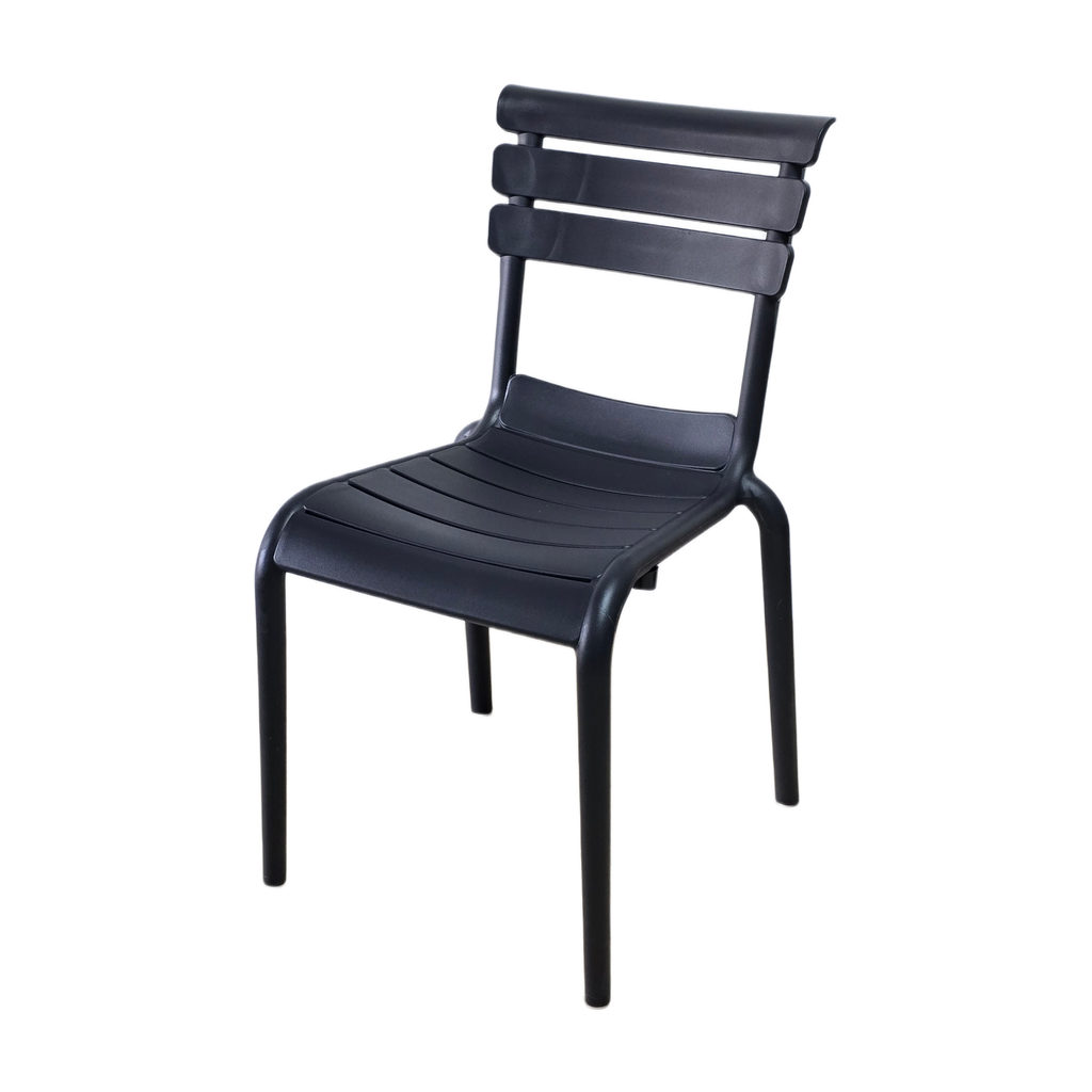 SILLA MOD. HERA - POLIPROPILENO- COLOR ANTRACITA (NEGRO) - SIN BRAZOS