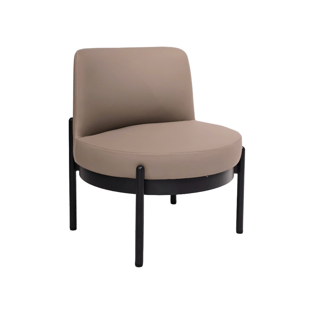 BUTACA MOD. URBAN (390) - TAPIZADA EN PVC KHAKI OSCURO-MEDIDAS: 30"X29"X31"