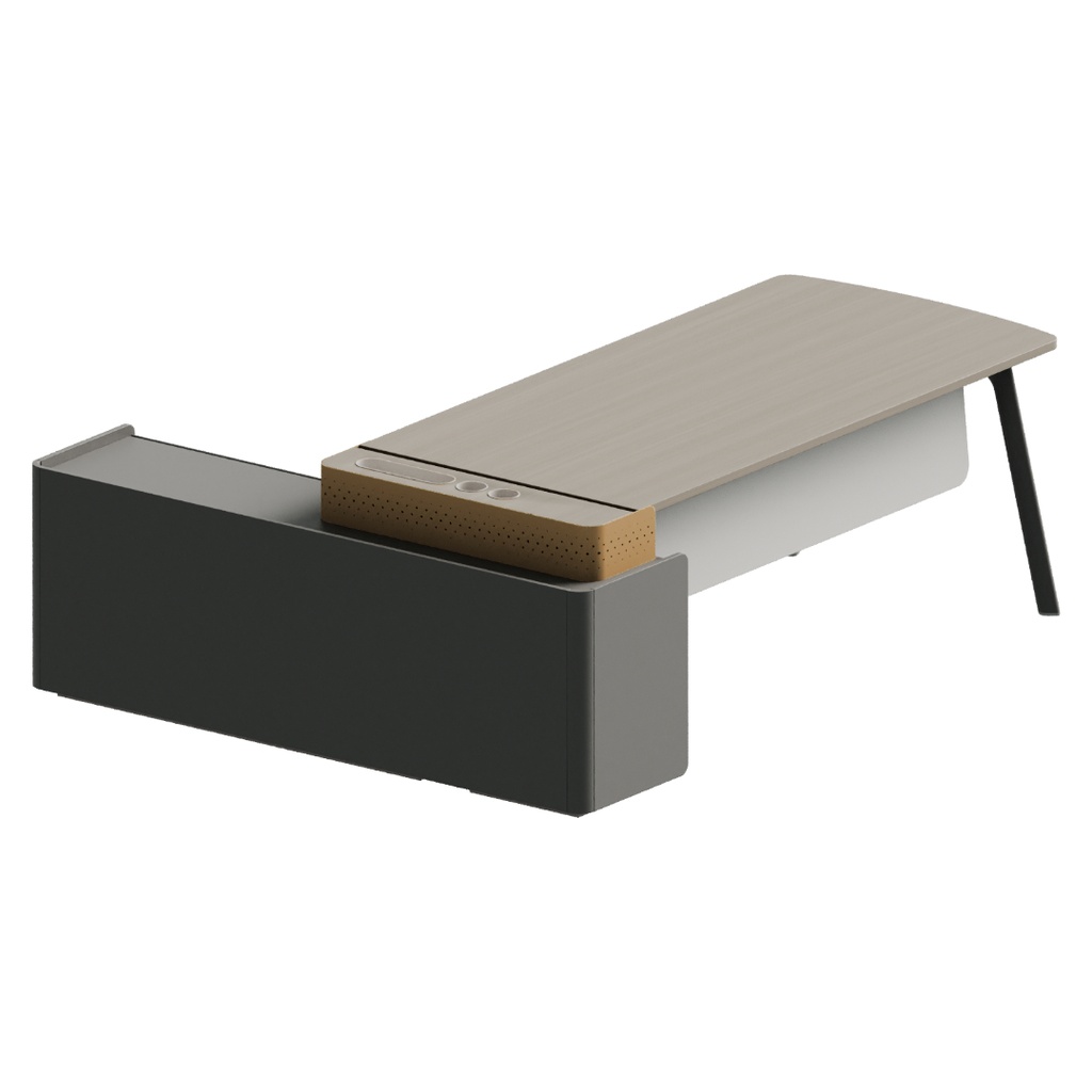 MESA ESCRITORIO EJECUTIVO STEEL  71" X87 " (S20T-22) - TOPE BLANCO DERECHO 