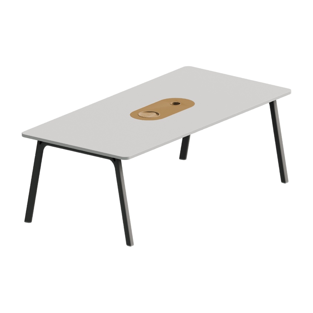 MESA DE CONFERENCIAS MOD. STEEL  44" X 94 " (S24M-22) - TOPE BLANCO  