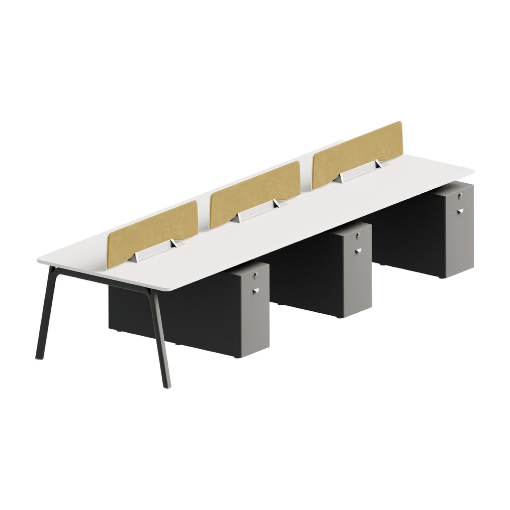ESTACION DE TRABAJO MOD. STEEL  48" X 94 " (S26W-2/2E) - 4 PERSONAS - TOPE BLANCO 