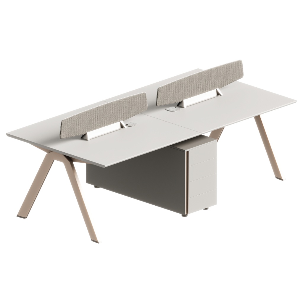 ESTACION DE TRABAJO LUMEN  - 4 PERSONAS - BLANCO (SY-WT1709-24)-48"X94"