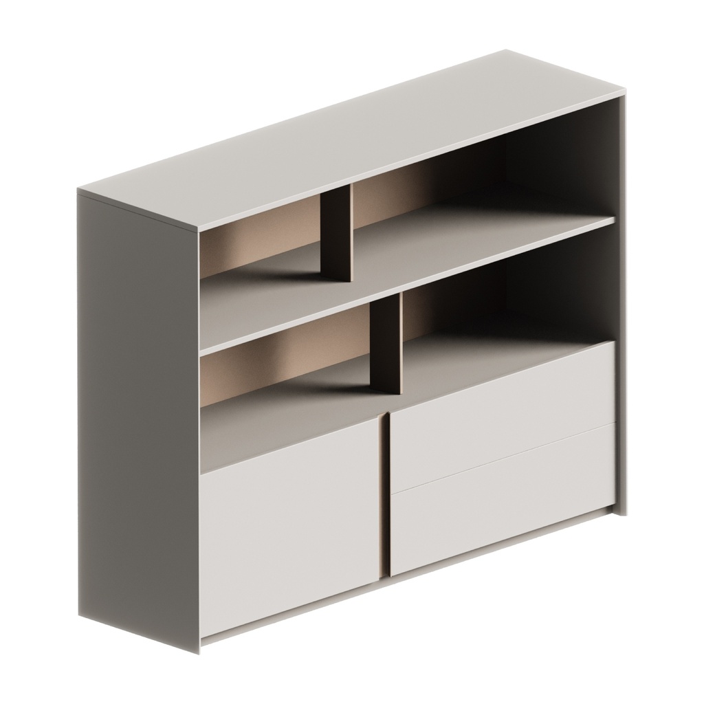 ESTANTE  EJECUTIVO LUMEN 16"X55"X42" (SY-BK1714-14)  BLANCO 
