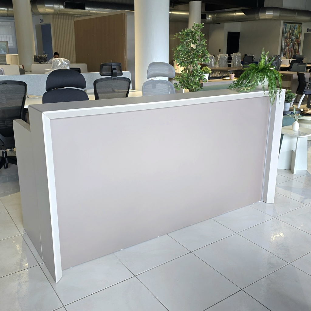COUNTER DE RECEPCION MOD. ELEMENT (SY-QT1724-20) - 31"X80"  - GRIS + MARRON