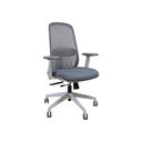 SILLON SEMI EJECUTIVO AXIS (F28) GRIS CLARO - MESH GRIS - TELA GRIS 