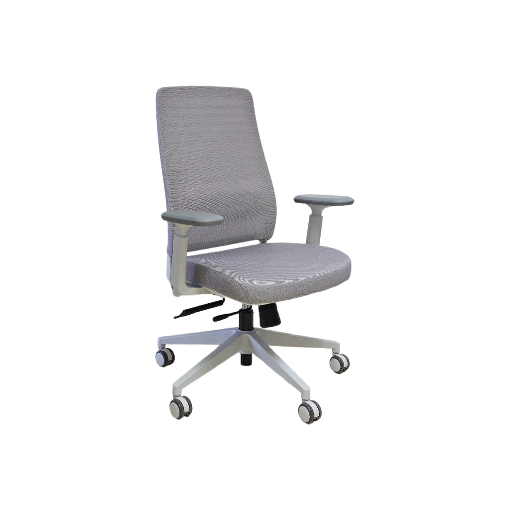 SILLON SEMI EJECUTIVO ARKO(F24) GRIS  - MESH GRIS - TELA GRIS 