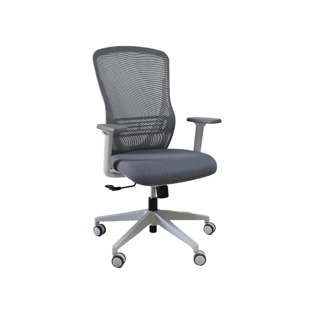 SILLON SEMI EJECUTIVO NEO (F10) - ESTRUCTURA GRIS-  MESH GRIS - TELA GRIS 