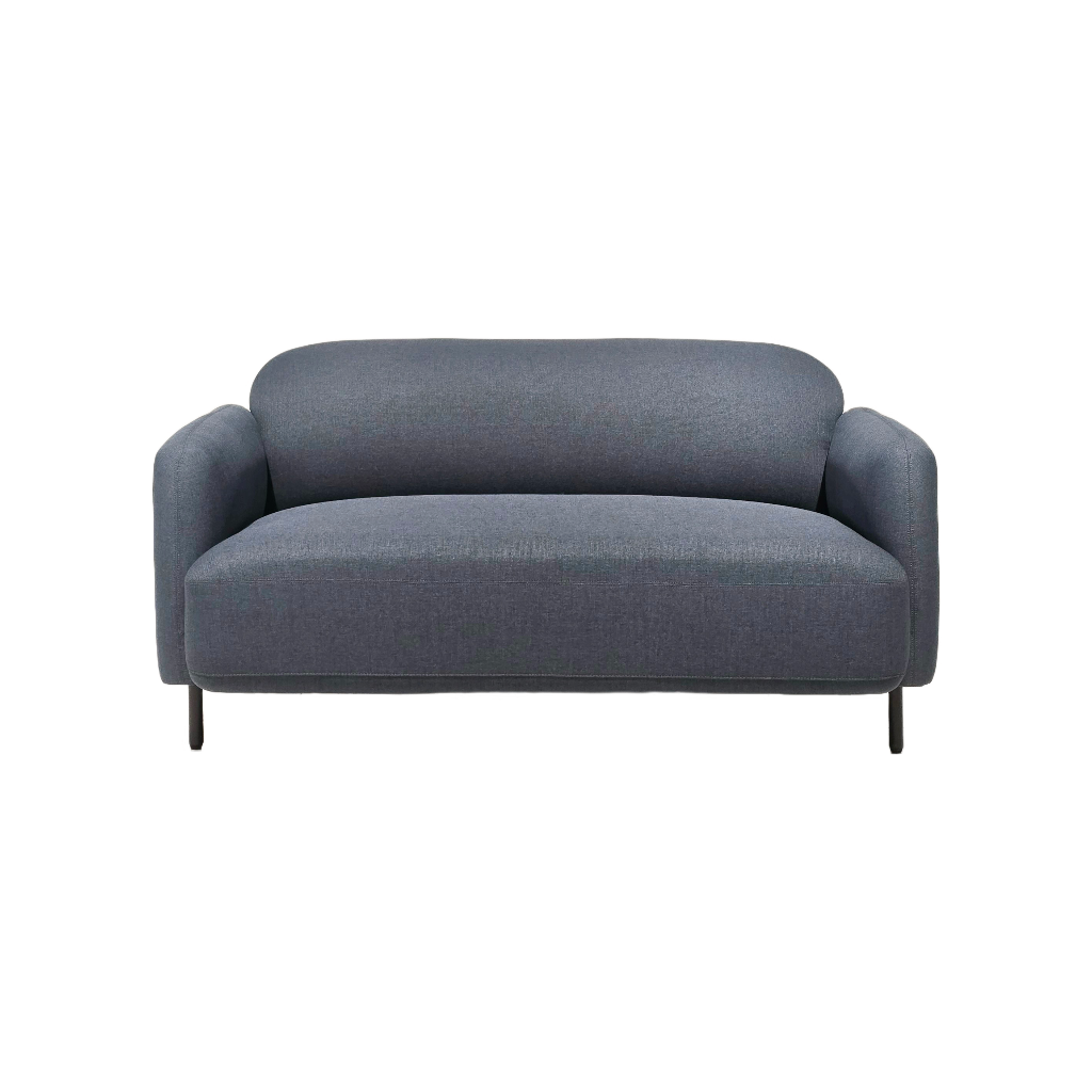 SOFA PARA 2 PERSONAS MOD. CONVEX (531) - TELA AZUL MARINO(M05) - MEDIDAS: 32"X53"X31" 