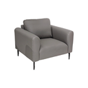 BUTACA MOD. URBAN CLASICO (724) - TAPIZADA EN PU GRIS CEMENTO(YH-99)-MEDIDAS: 34"X38"X31"