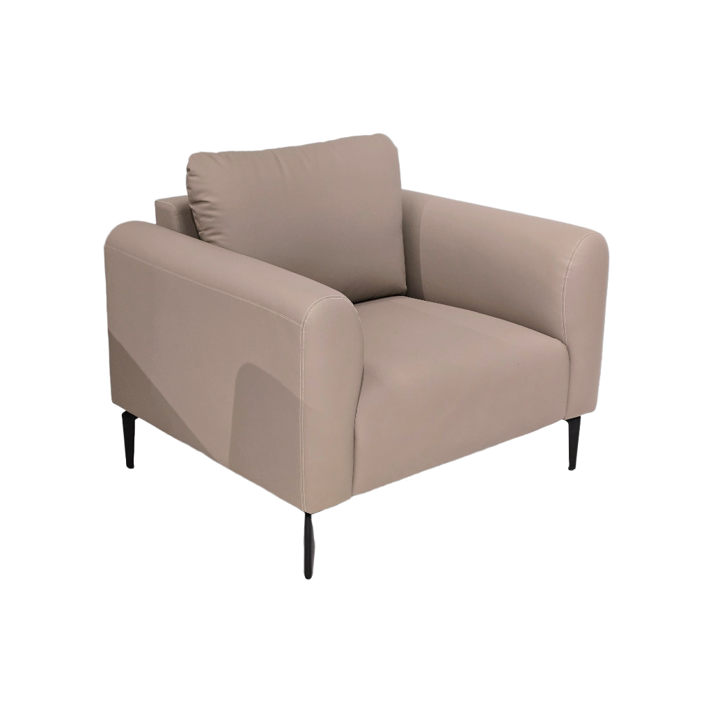 BUTACA MOD. URBAN CLASICO (724) - TAPIZADA EN PU KHAKI OSCURO (YH-97)-MEDIDAS: 34"X38"X31" 