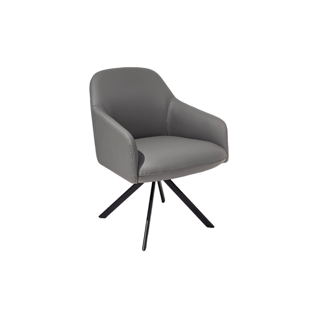 BUTACA MOD.ONA (639 1)  - TAPIZADA EN PU GRIS CEMENTO (YH 99)-MEDIDAS: 24"X25"X33"  