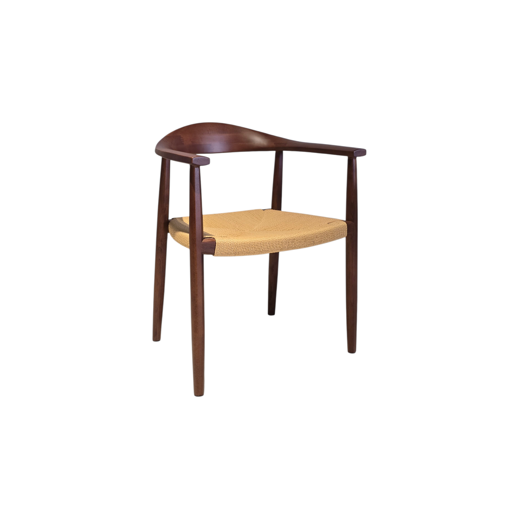 SILLA WD-1439, CUERPO EN MADERA COLOR NOGAL BEECH 18, FONDO EN CUERDA NATURAL, MEYCY HOME