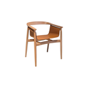 SILLA DC-1928(V), CUERPO EN MADERA COLOR BEECH 01, ASIENTO EN PU MARRON, MEYCY HOME