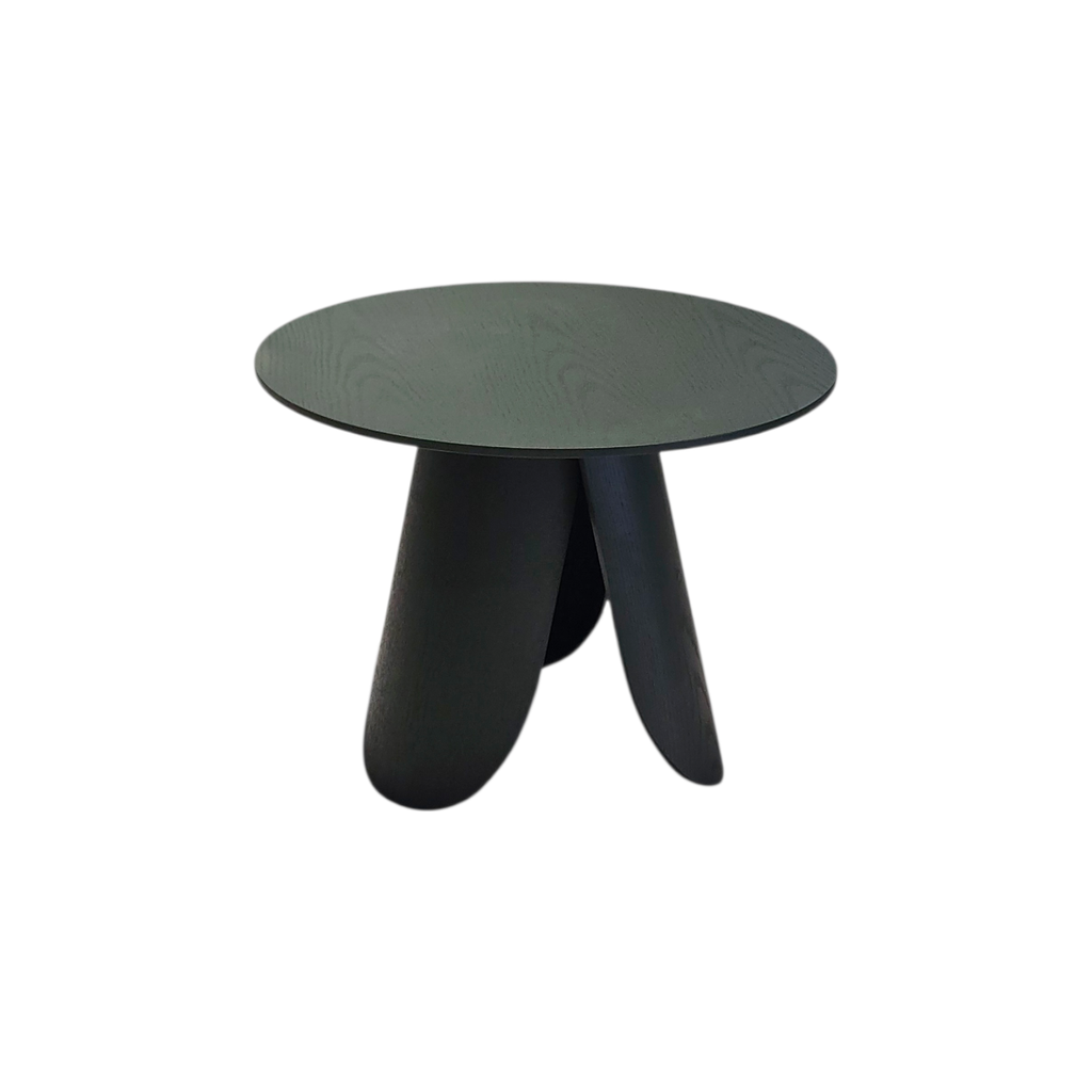 MESA DE CENTRO S260D, MADERA COLOR VERDE OSCURO ASH21, 24” DE DIAMETRO Y 18” DE ALTURA, NIVEL BAJO, MEYCY HOME