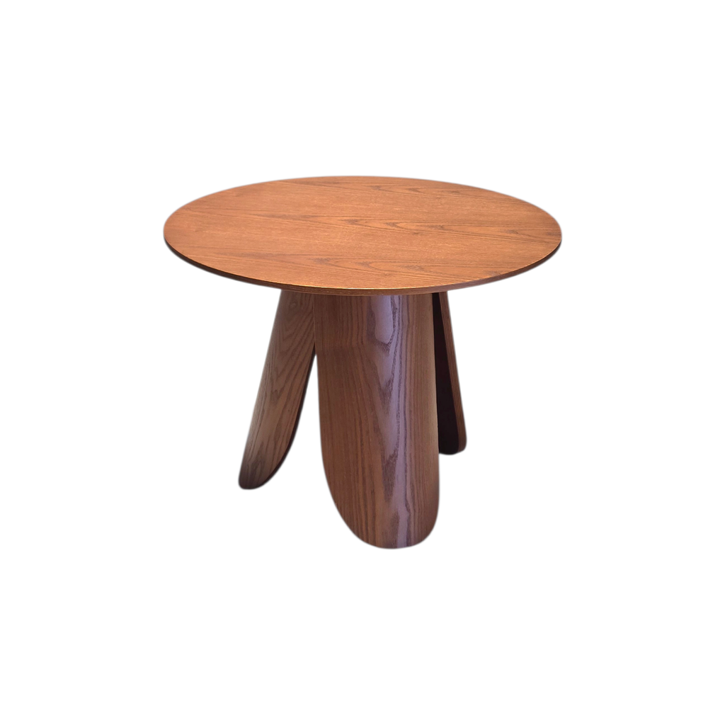 MESA DE CENTRO S260D, MADERA COLOR NOGAL ASH08,24” DE DIAMETRO Y 18” DE ALTURA,  NIVEL BAJO, MEYCY HOME
