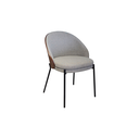 SILLA DC-S197A(V1), CUERPO EN MADERA COLOR NOGAL ASH08, TAPIZADA EN TELA GRIS OSCURO SD659, MEYCY HOME