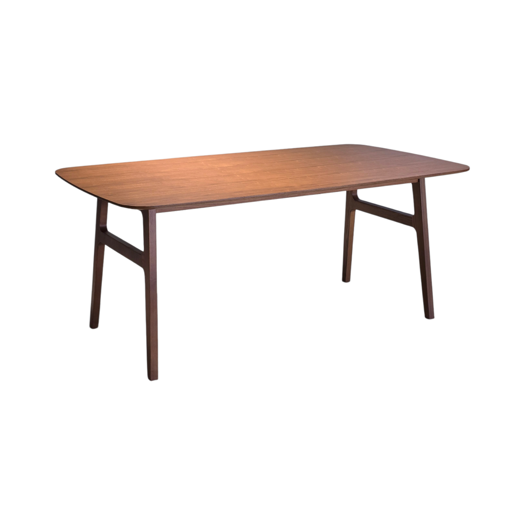 MESA DE COMEDOR RT-1835A, TOPES Y PATAS EN MADERA COLOR NOGAL ASH08 DE 71” X 40”, MEYCY HOME