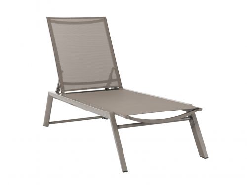 [CLOACC] CHAISE LOUNGE ODESSA-  ESTRUCTURA EN ALUMINIO- COLOR CAPPUCCINO