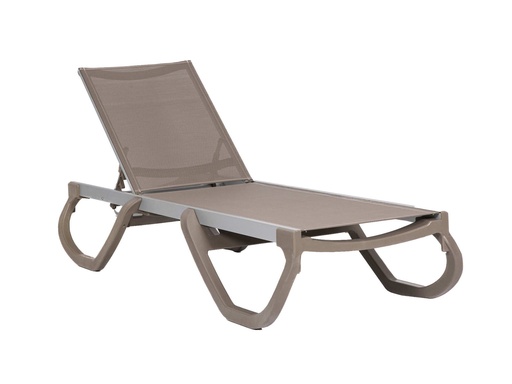 [CLPMNB] CHAISE LOUNGE PANAMA- ESTRUCTURA BLANCA,MESH NEGRO,REFORZADO CON FIBRA DE VIDRIO
