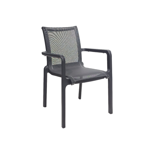 [SMPARISAN] SILLA MOD. PARIS -  TEJIDO FIBRA DE POLISTER- POLIPROPILENO - COLOR ANTRACITA (NEGRA)