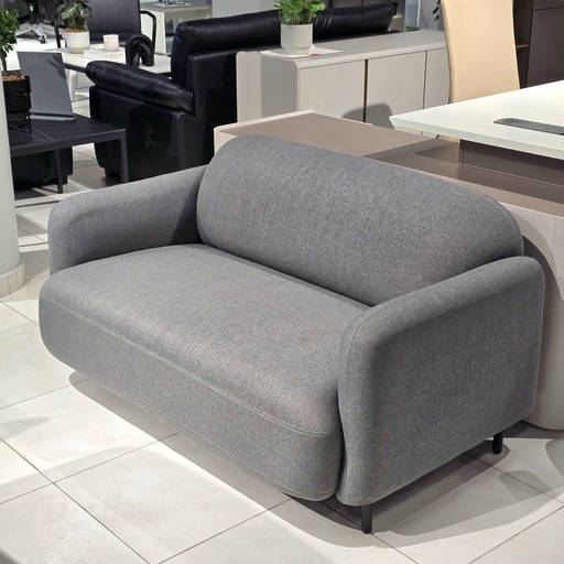 [S2PCON531TGG] SOFA PARA 2 PERSONAS MOD. CONVEX (531) - TELA GRIS GRAFITO(M09)- MEDIDAS: 32"X53"X31"