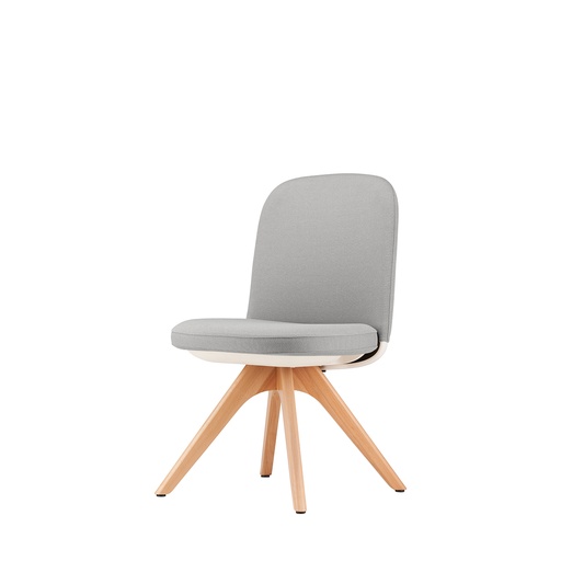 [BEKTGGBPB] BUTACA EJECUTIVA KINDL - SIN BRAZOS-TELA GRIS CLARO- BASE MADERA