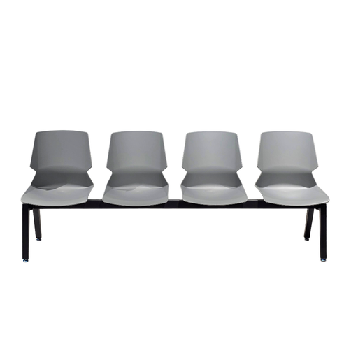 [B3PM588PGG] BANCADA 3 PERSONAS MOD. 588 - PLASTICO GRIS GRAFITO - ESTRUCTURA METAL NEGRO -MEDIDAS: 22"X61 "X33" (YZ588-8YZ599-8) 