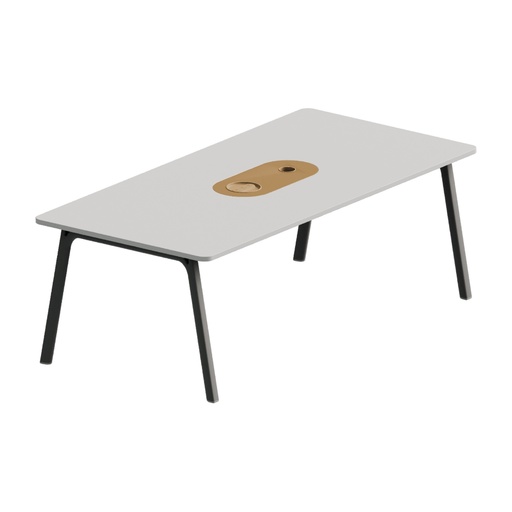 [MCST4494MGPM] MESA DE CONFERENCIAS MOD. STEEL  44" X 94 " (S24M-22) - TOPE MADERA  