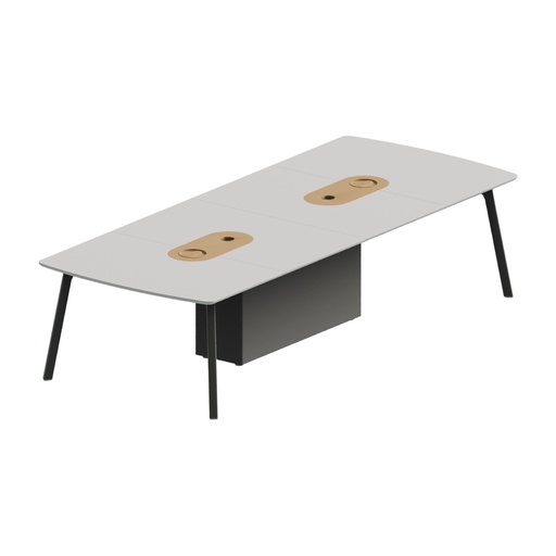 [MCST52126TBGPM] MESA DE CONFERENCIAS MOD. STEEL  52" X 126 " (S25M-32) - TOPE BLANCO   