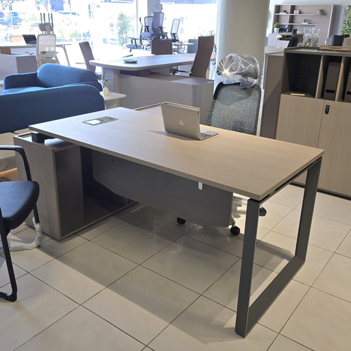 [MEE3171MCG] MESA ESCRITORIO EJECUTIVO MOD. ELEMENT  - 31" X71"  - TOPE MADERA CLARA - PATA GRIS OSCURO (SY-BT8815-18) 