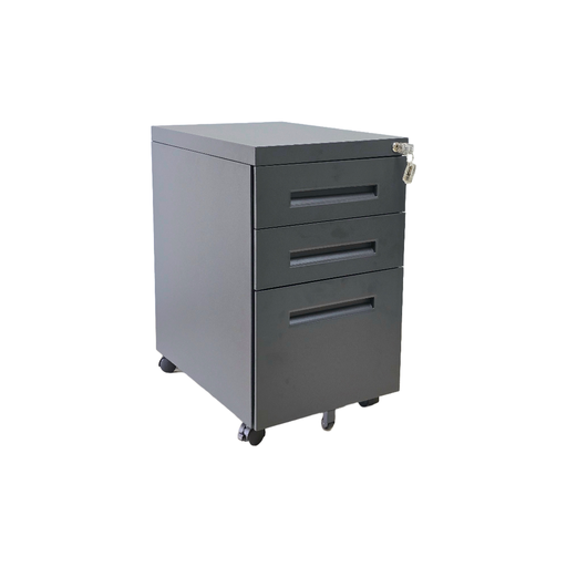 [MRMPRA3GN] PRAKTIK: MODULO RODANTE 3 GAVETAS NEGRO