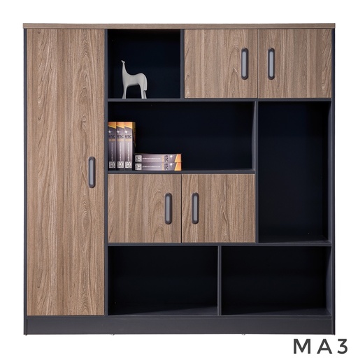 [EMA31663GB] ESTANTE MOD.MA3 DE 16”X63”X63”DE ALTURA COLOR GRIS/BROWN