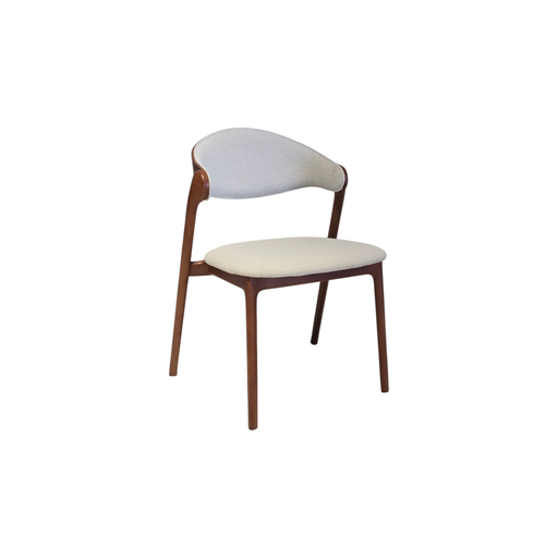 [SHWDS225] SILLA S225, CUERPO EN MADERA COLOR NOGAL BEECH 18, TAPIZADA EN TELA GRIS CLARA SD659, MEYCY HOME