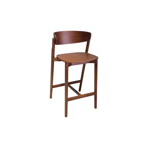 [THBSS263B] TABURETE BS-S263B, CUERPO EN MADERA COLOR NOGAL ASH08, MEYCY HOME