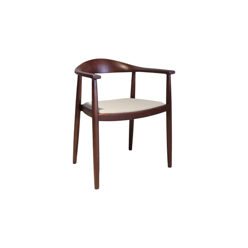 [SHWD1439(V)] SILLA WD-1439(V), CUERPO EN MADERA COLOR NOGAL BEECH 18, TAPIZADA EN TELA GRIS CLARO SD659, MEYCY HOME