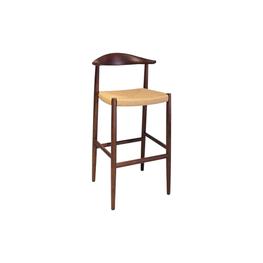 [THBS1439B] TABURETE BS-1439B, CUERPO EN MADERA COLOR NOGAL BEECH 18, FONDO EN CUERDA NATURAL, MEYCY HOME