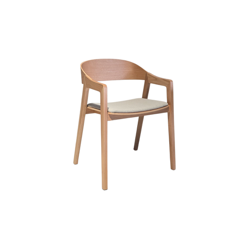 [SHWD1797C(V)] SILLA WD-1797(C), CUERPO EN MADERA CEDRO NATURAL, TAPIZADA EN TELA GRIS CLARO SD659, MEYCY HOME