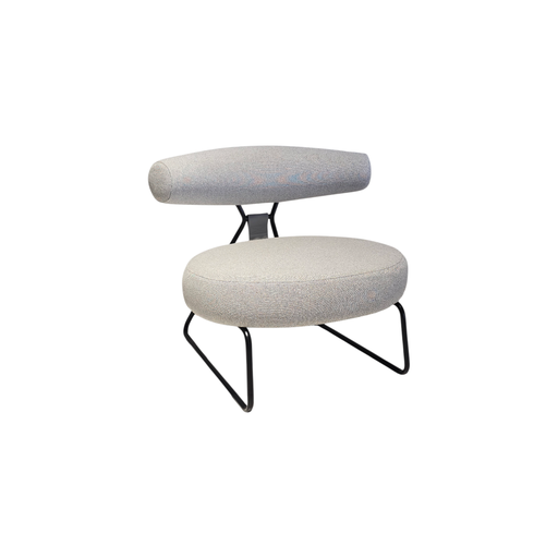 [SHDCS207B] BUTACA DC-S207B, ESTRUCTURA EN METAL NEGRO TAPIZADA EN TELA GRIS CLARA SD659, MEYCY HOME