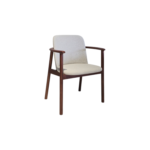 [SHWDS163(V)] SILLA WD-S163(V), CUERPO EN MADERA BEECH 18, TAPIZADA EN TELA GRIS CLARO SD659, MEYCY HOME
